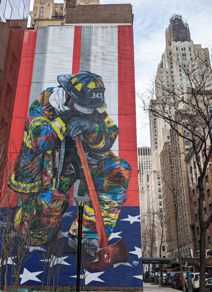 Kobra Mural in NYC Braves of 9/11