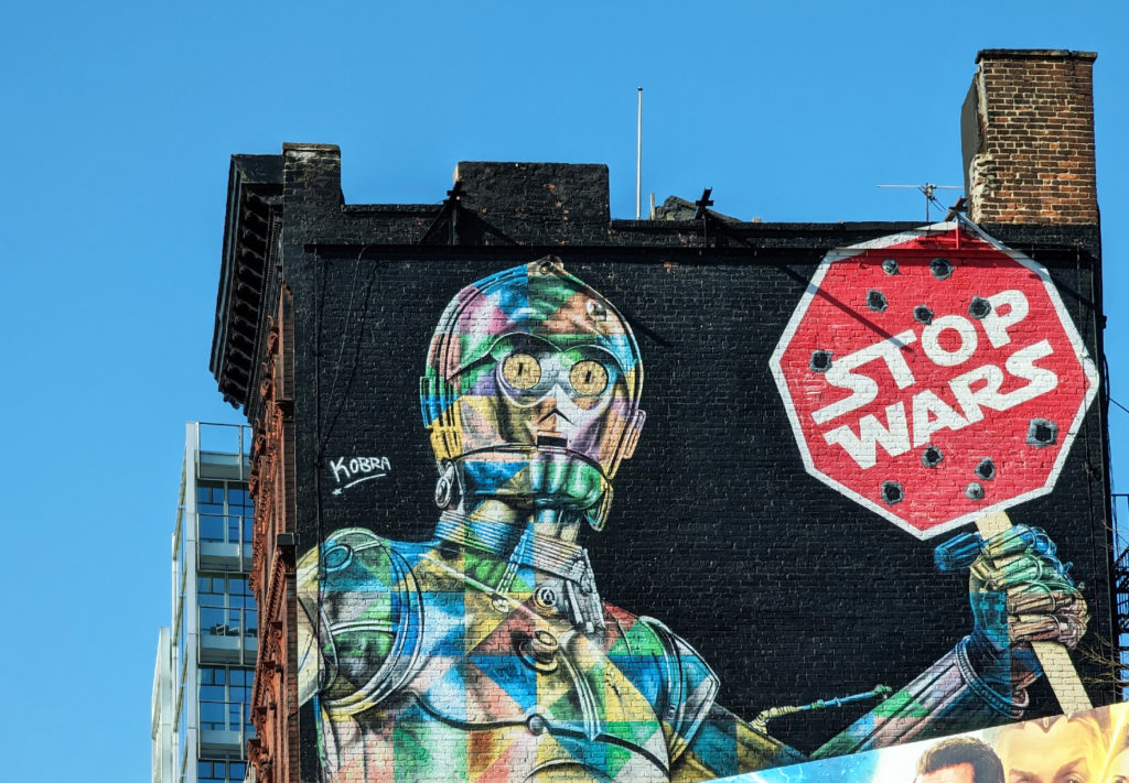 Eduardo Kobra Mural in New York Stop Wars