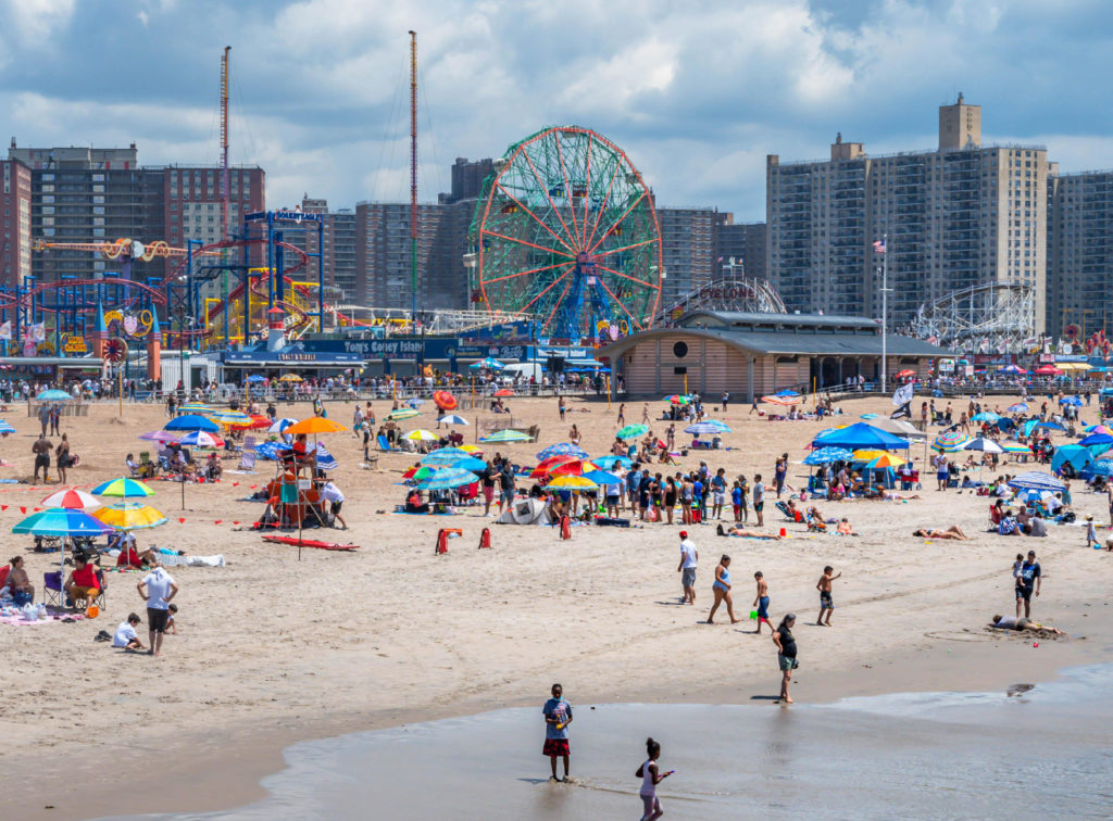 Luna Park in Coney Island, the 4th of July in New York