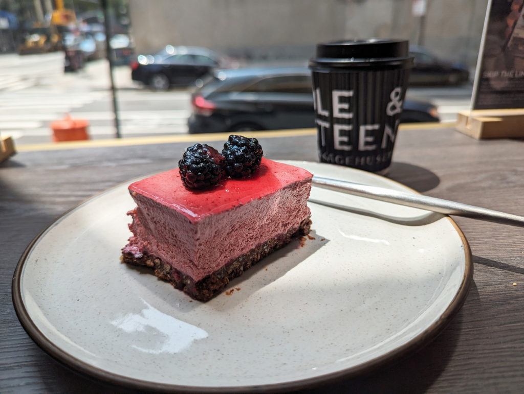 Blackberry Slice: Vegan Dessert in NYC