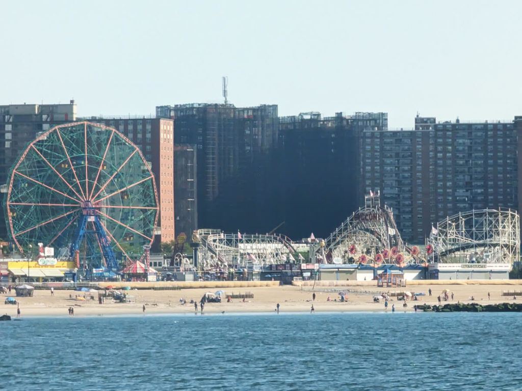 Coney Island Luna Park view from the ocean