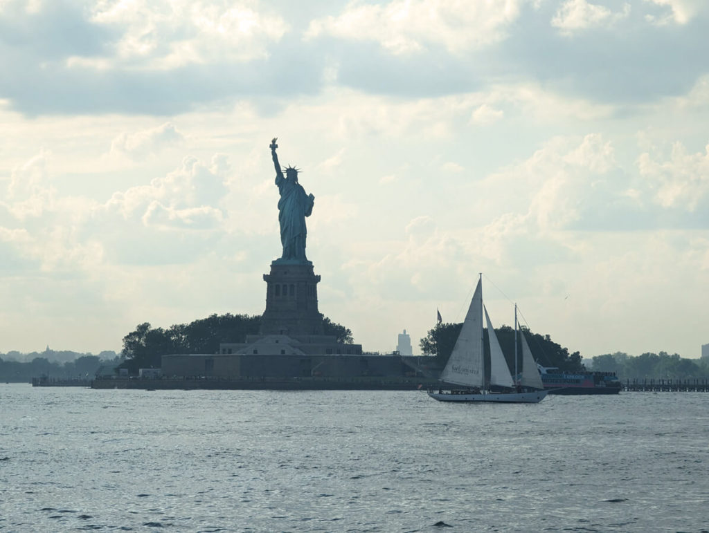 The Statue Of Liberty End-Of-Summer View from the water