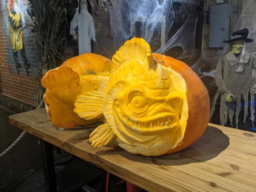 Halloween Pumpkins Curving in new York